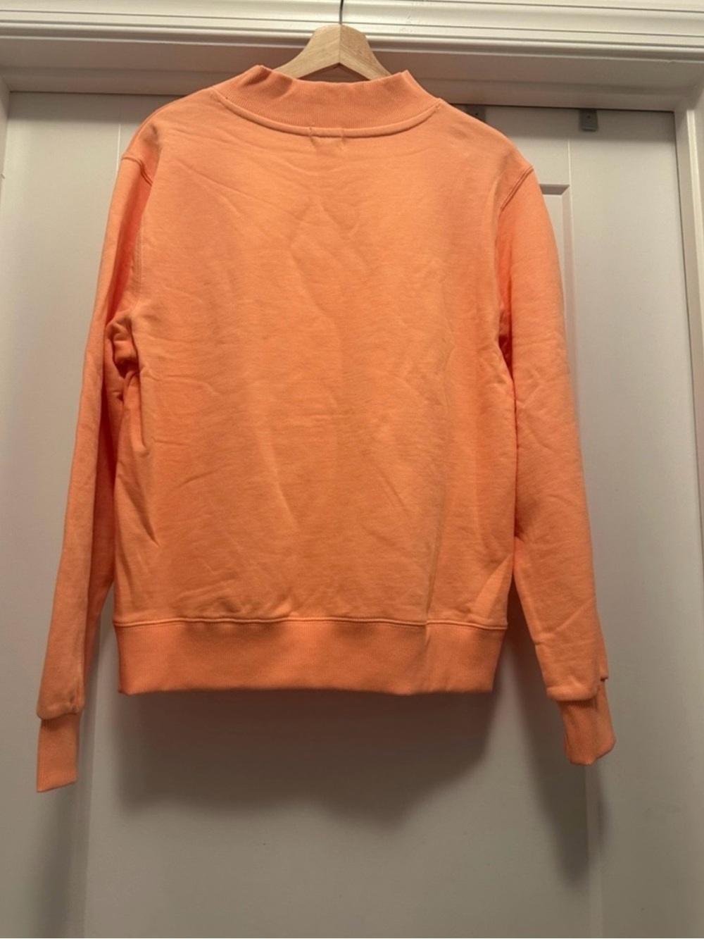 🎯🧡NWT! Peach Orange Mockneck Pullover Sweatshirt PARKE x TARGET - Size L/XL - Picture 4 of 9
